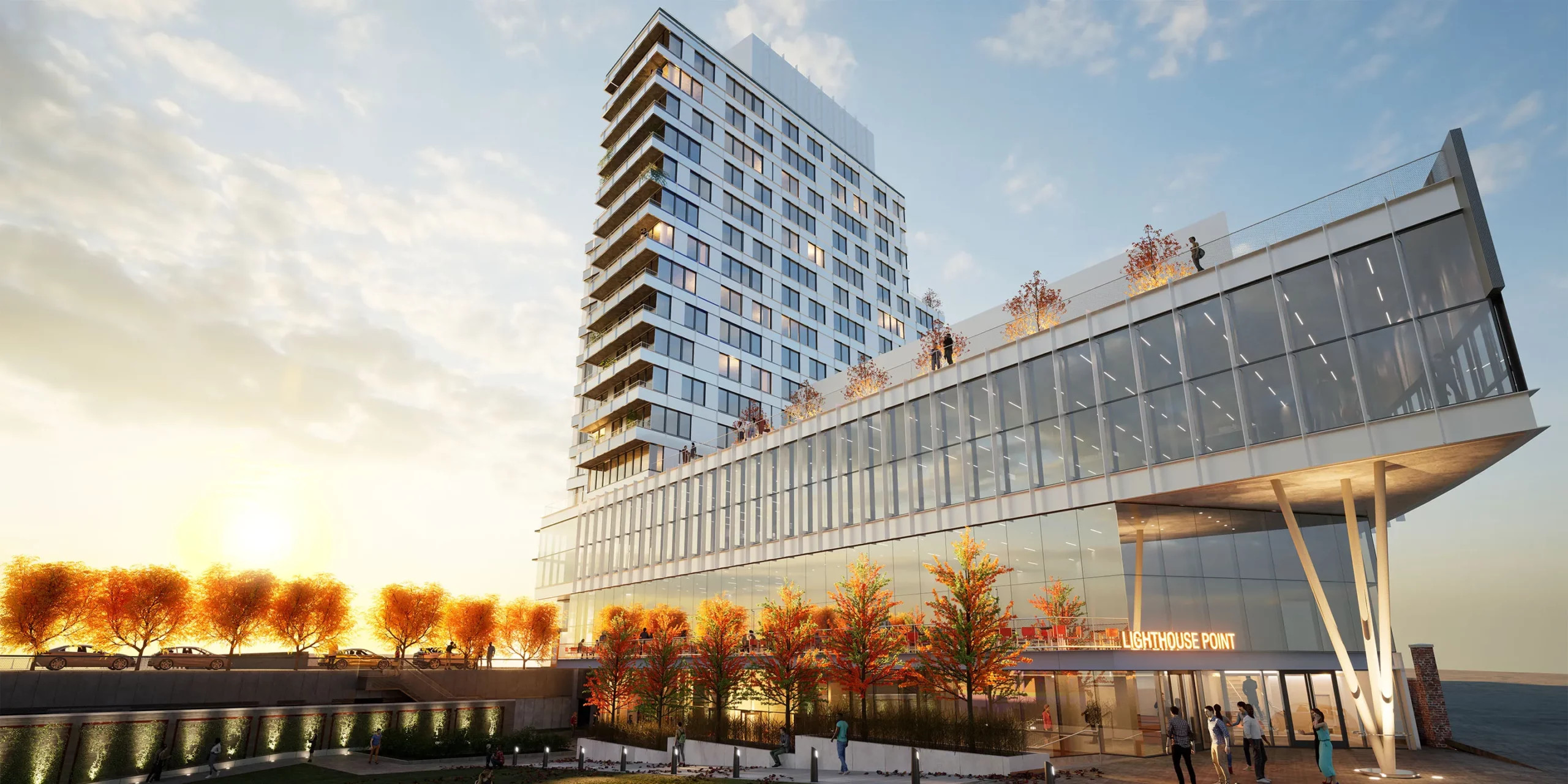 Lighthouse Point, New York Mixed-Use Project, Exterior Rendering