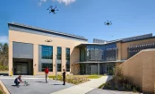 Autonomous Research and Technology Building Exterior, Flying Drones