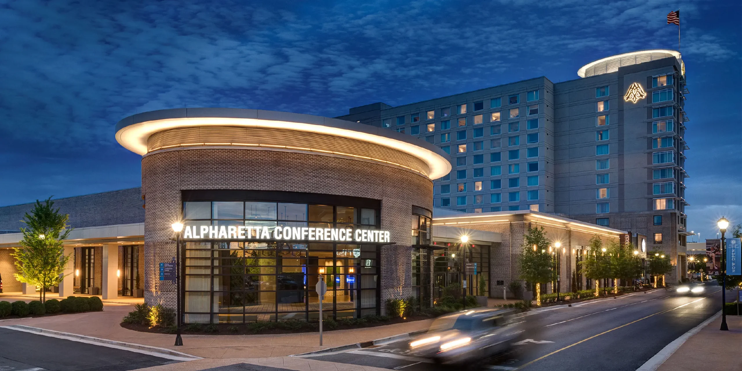 The Hotel at Avalon, Night Time View of Conference Center towards the Hotel