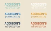 Addison's Provisions Branding, Horizontal Logo
