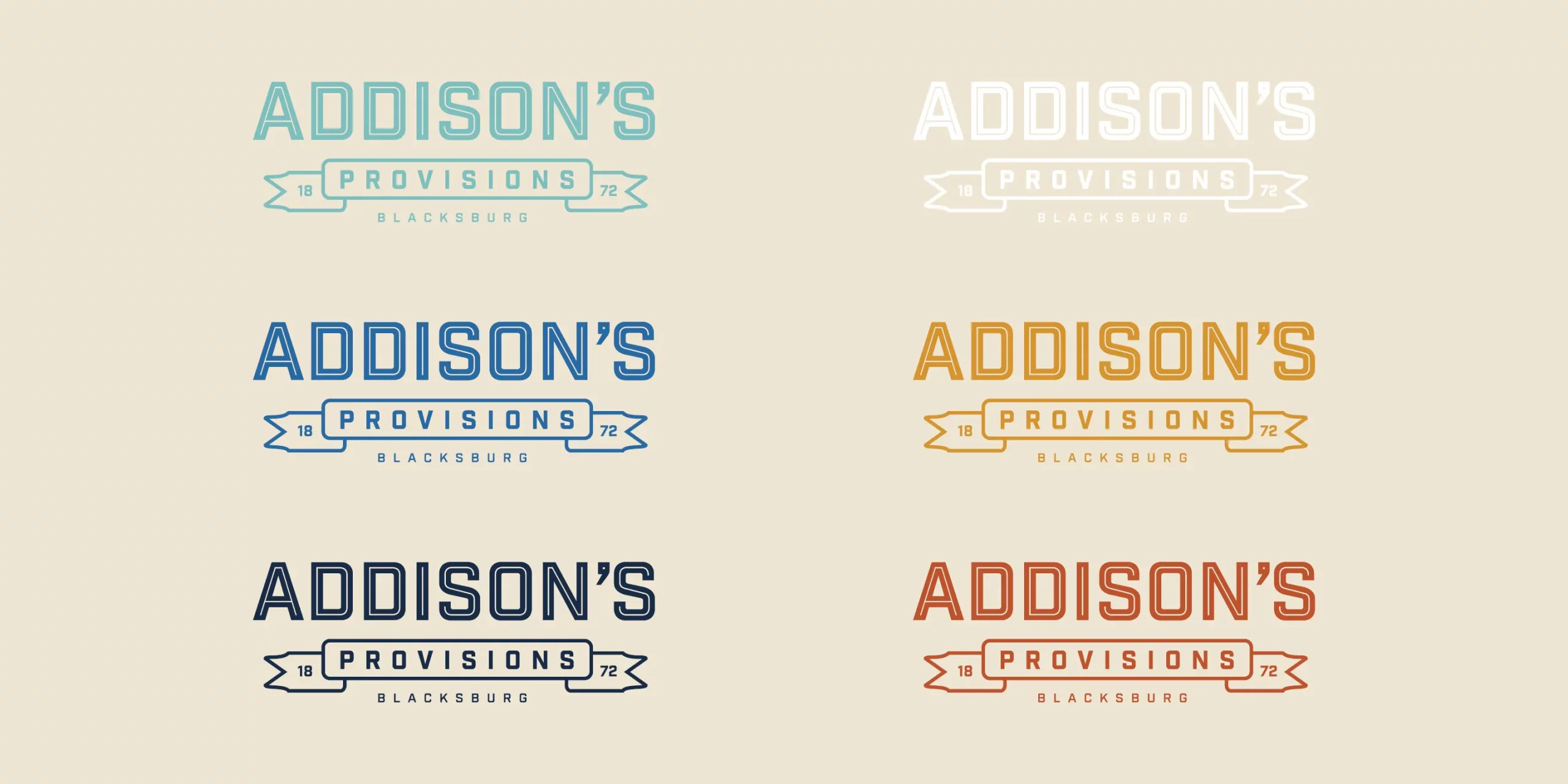 Addison's Provisions Branding, Horizontal Logo