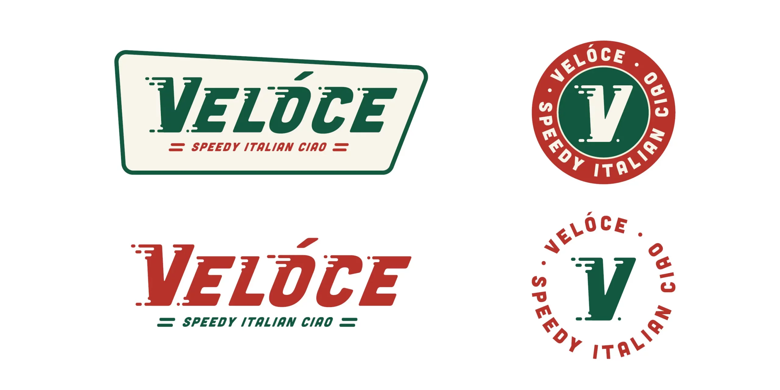 Velόce, Italian Restaurant Branding, Logo Package