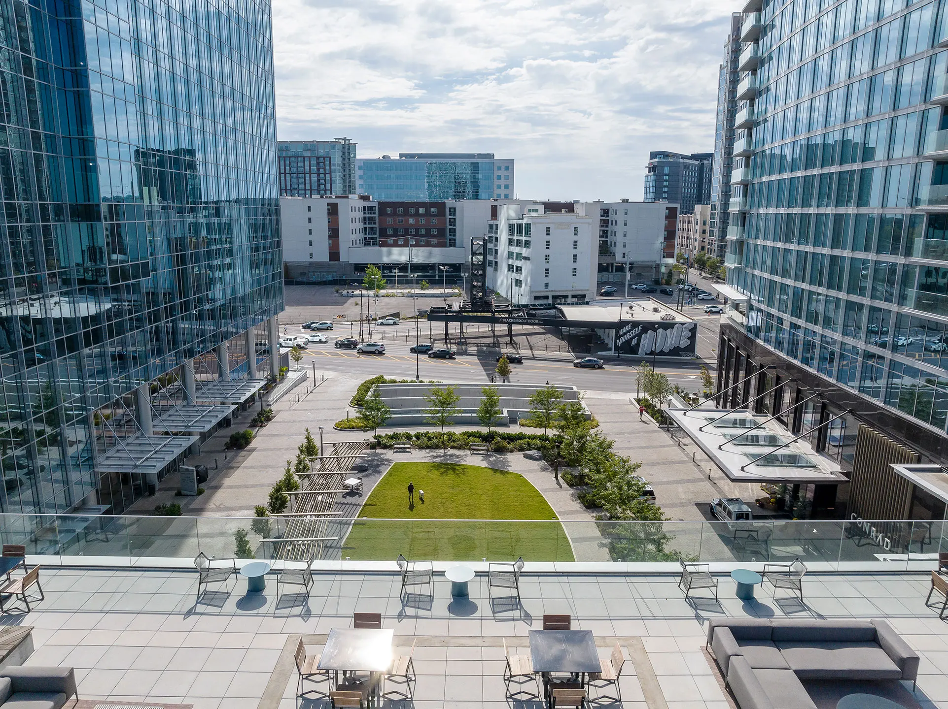 Broadwest Mixed-Use Project in Nashville, View of Plaza