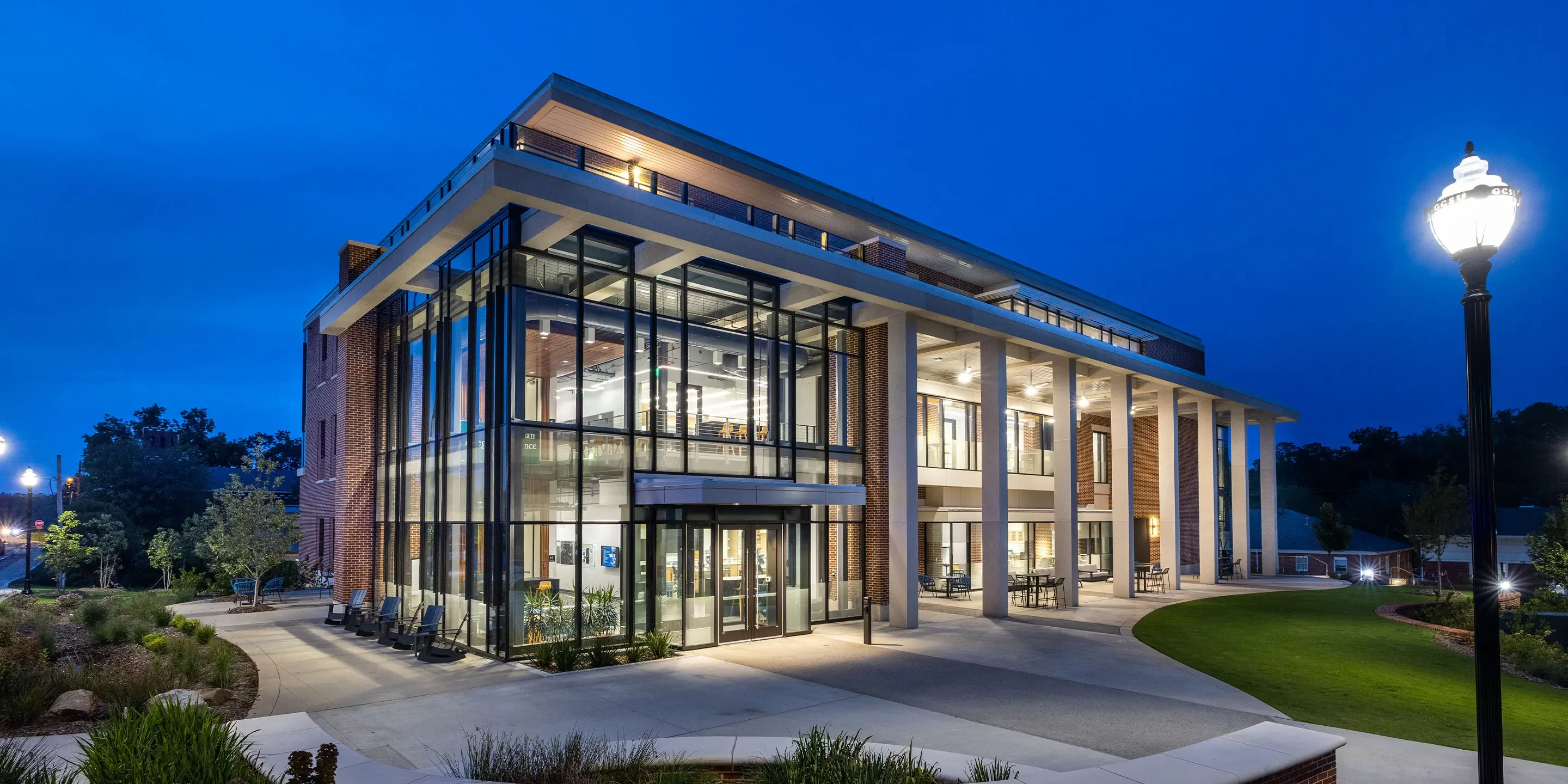 Integrated Science Complex at Georgia College & State University, Exterior Night Shot