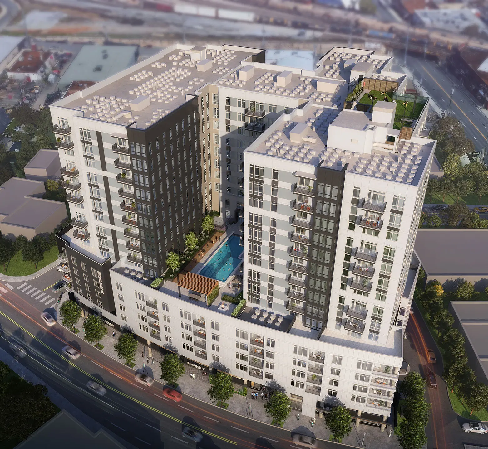 modera-gulch-cooper-carry-multifamily-residential-rendering-exterior-birdseye-poolview