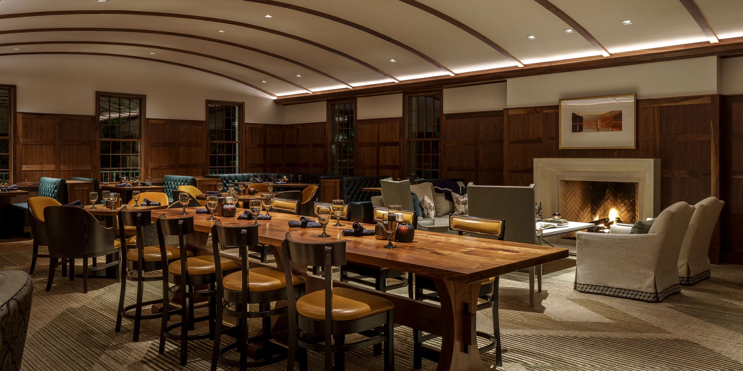 Cherokee Country Club Renovation, Interior Dining View