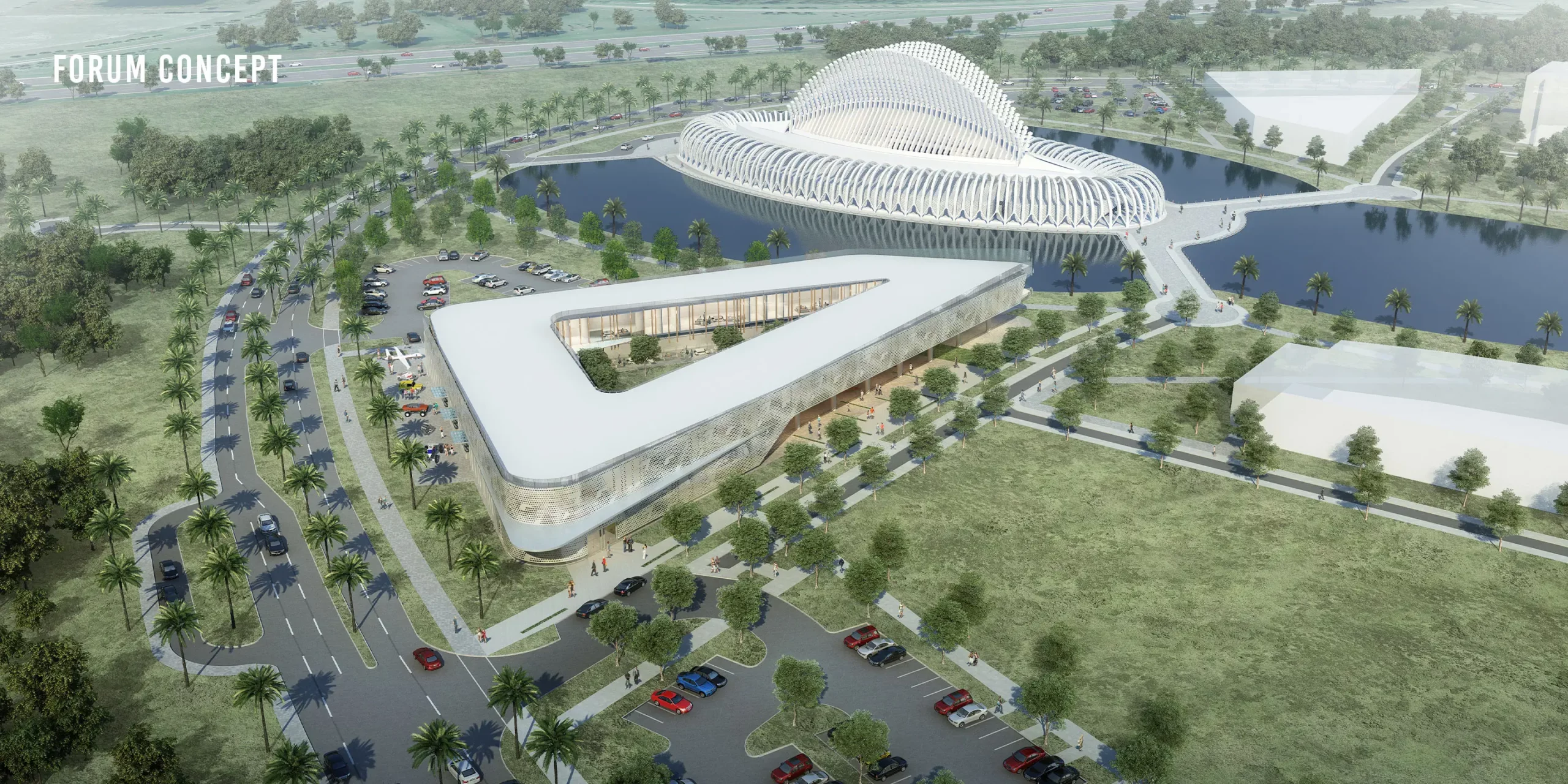 Applied Engineering Research Center, Forum Concept, Exterior Perspective