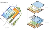 Aviation Training Academy, Interlock Concept, Floor and Site Plans