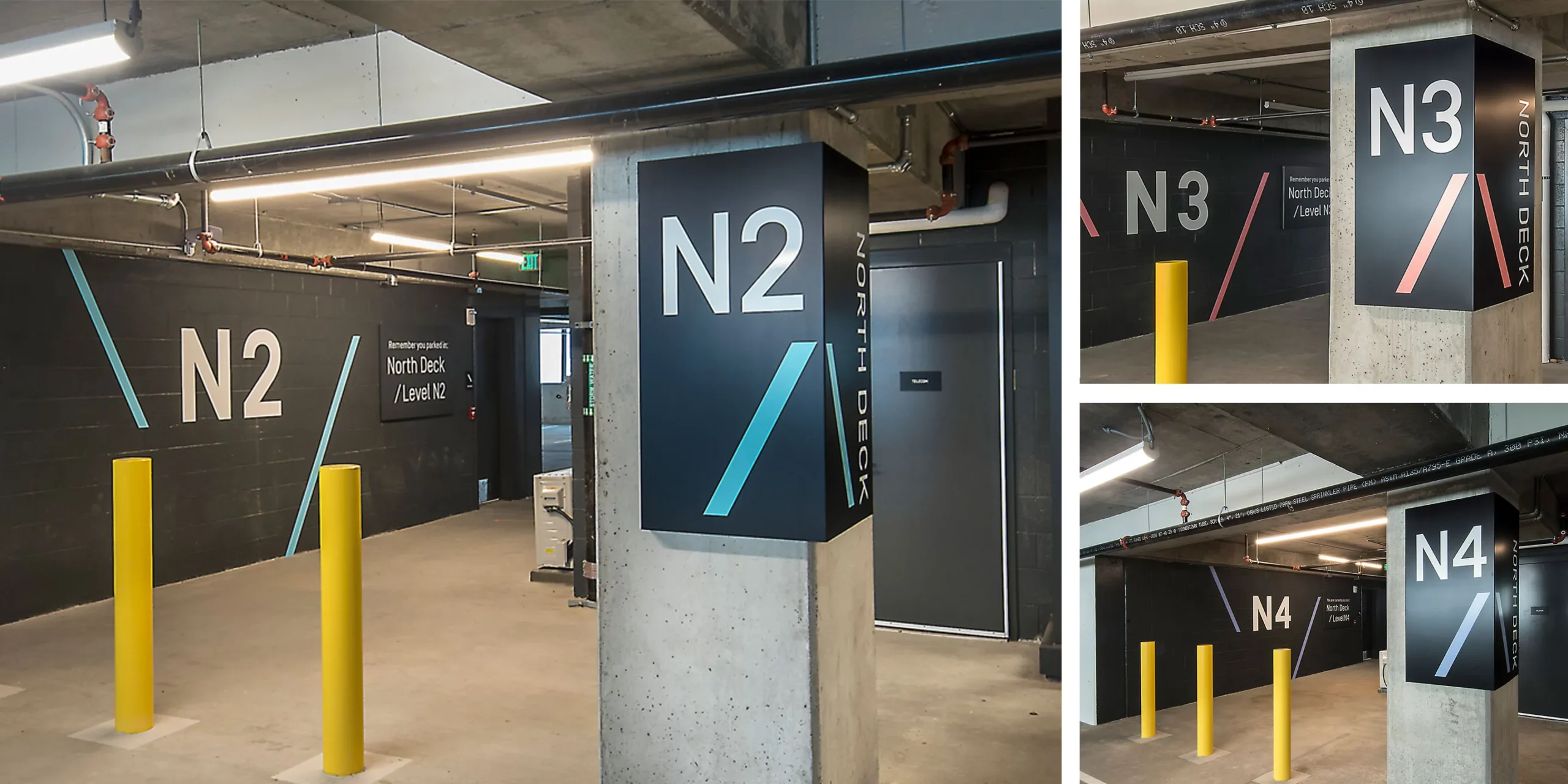 Midtown Union, North Parking Deck Wayfinding