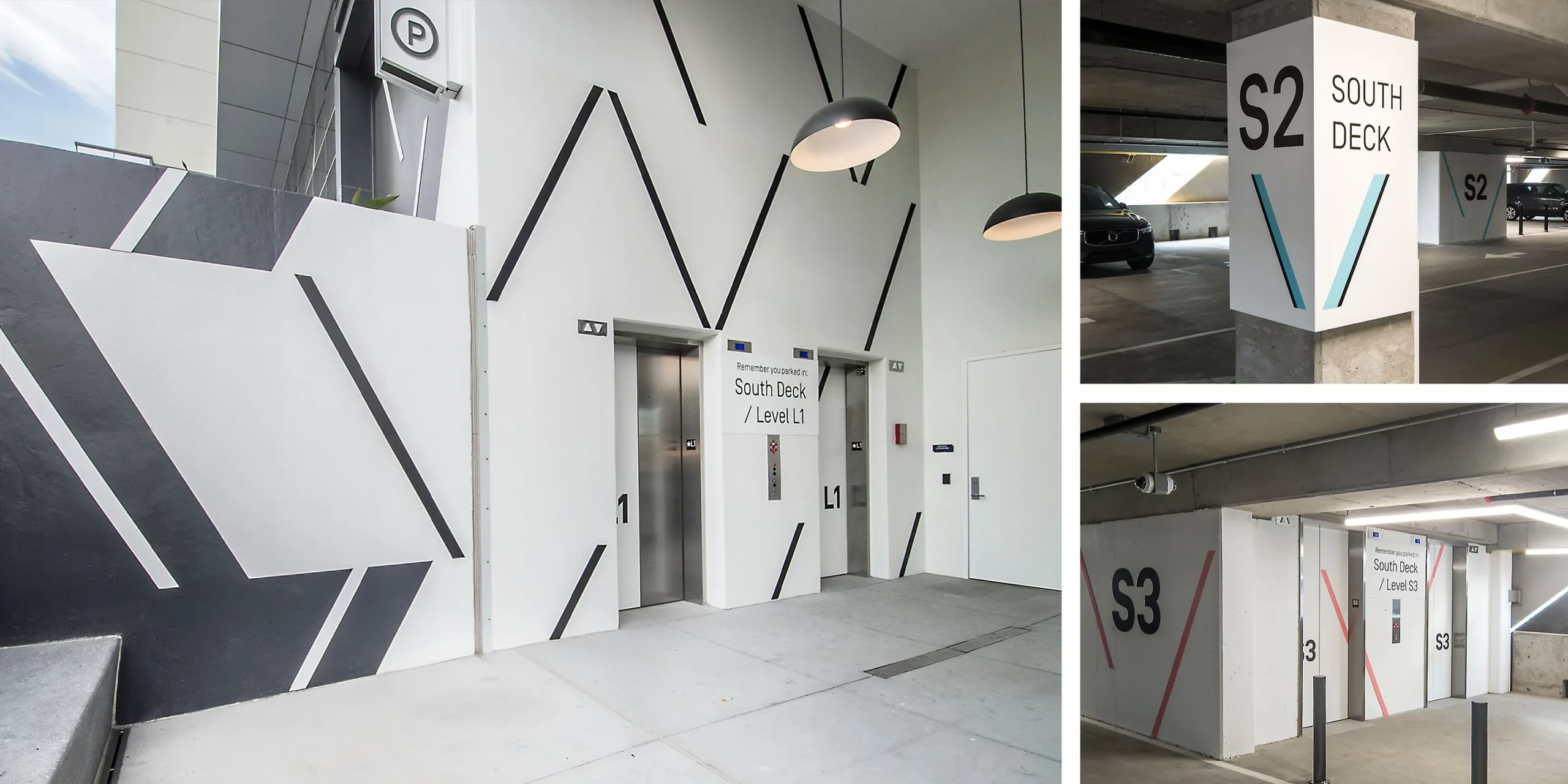 Midtown Union, South Parking Deck Wayfinding