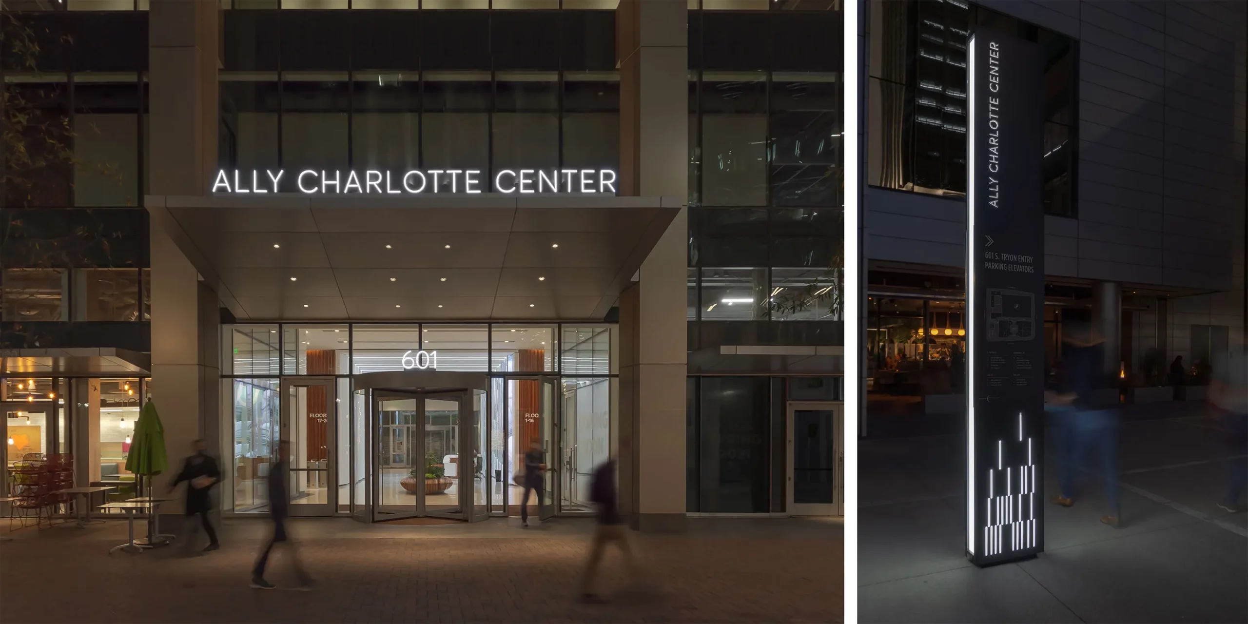 Ally Charlotte Center, Illuminated Signage