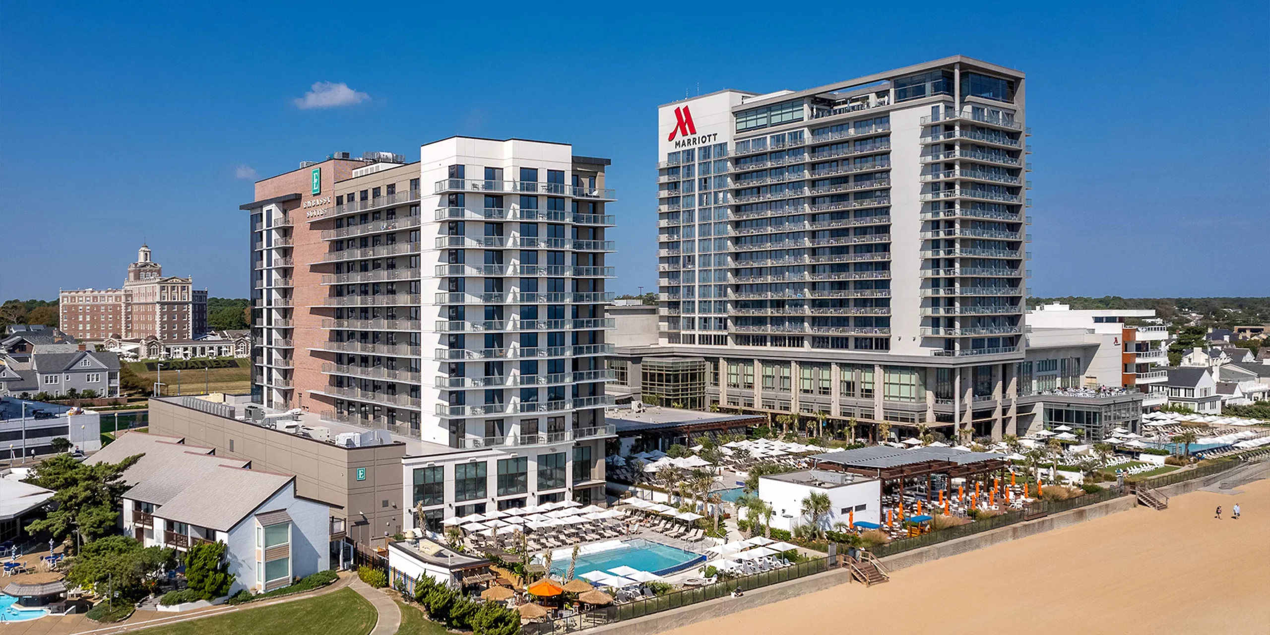 Embassy Suites Virginia Beach Oceanfront Resort, Daytime View from Beach