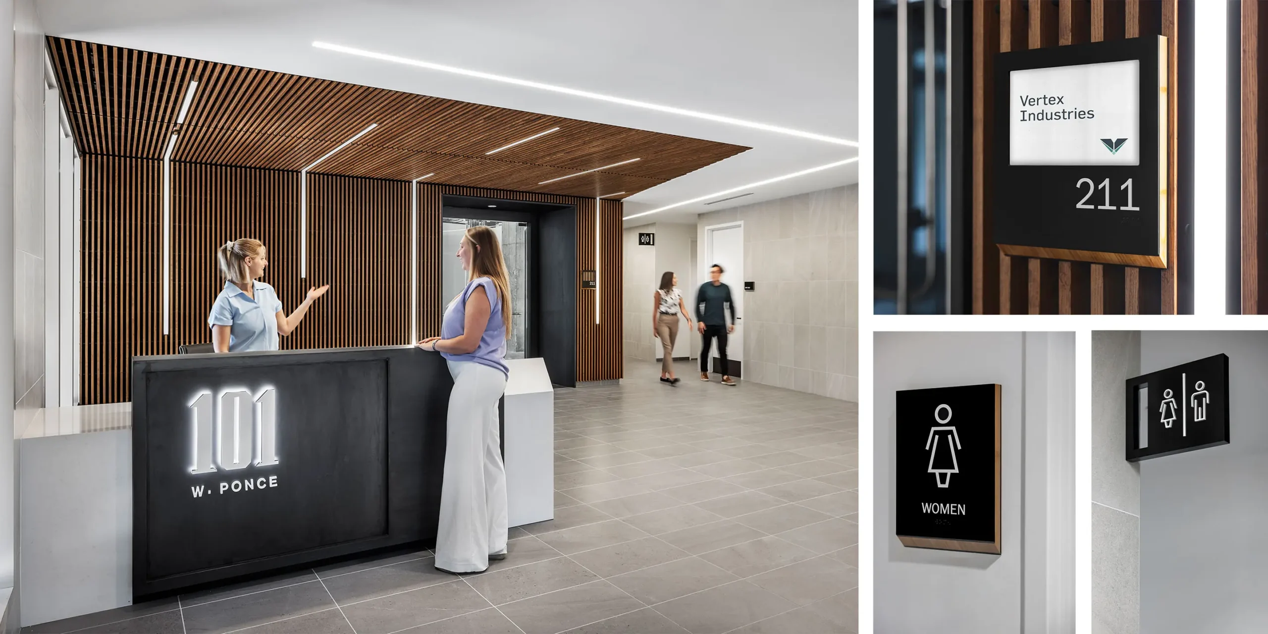 101 West Ponce Office Building Renovation, Interior Views and Signs