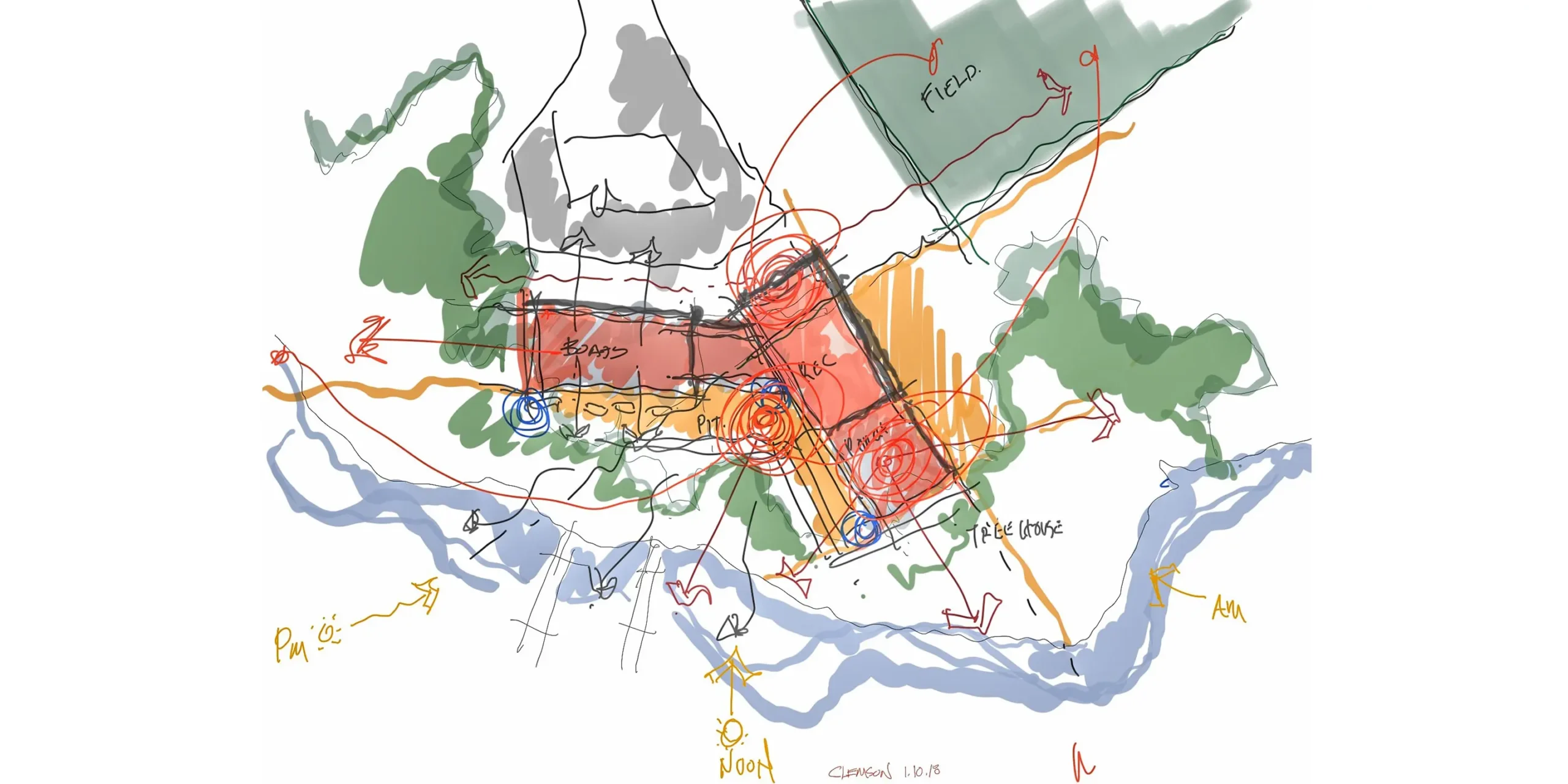 Clemson University Snow Recreation Campus Master Plan, Outdoor Education Center Sketch