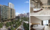 AC and Residence Inn Dual-Brand Hotel at Reston Town Center in Virginia, Exterior and Interior Renderings
