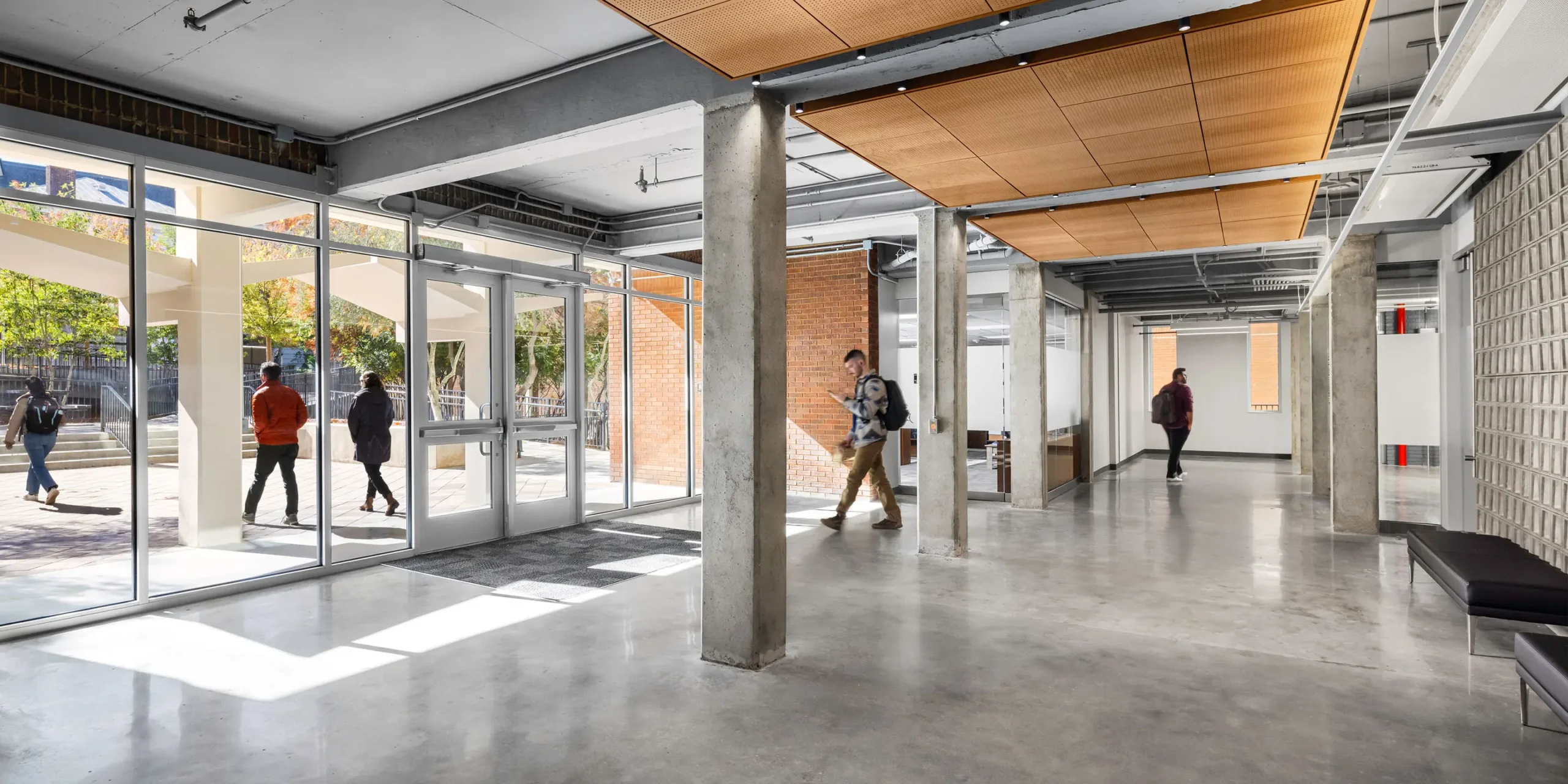 UGA Science Hill, interior view of the building lobby after the renovation