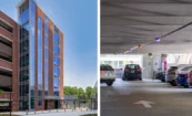View of exterior and interior of Children's Healthcare of Atlanta Parking Deck