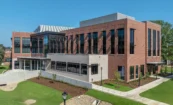 Exterior View of Applied Engineering Building at Middle Tennessee State University with modern glass and brick façade
