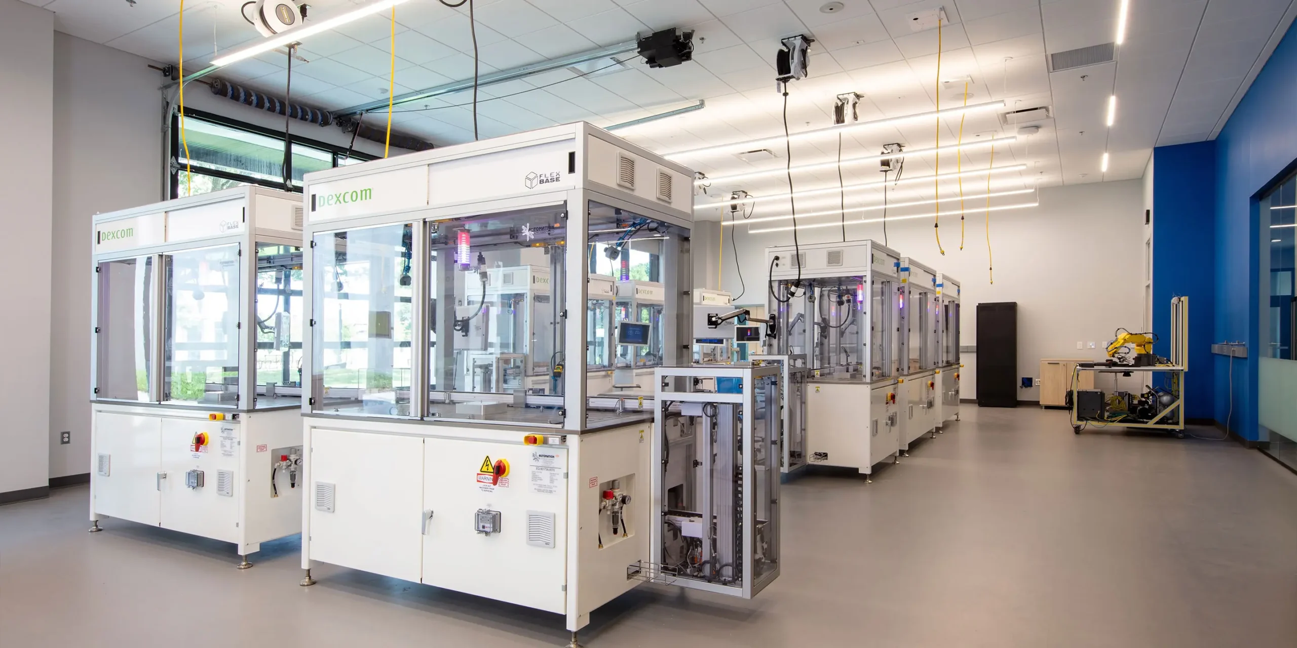 Maker space with 3D printers and project assembly area inside Applied Engineering Building